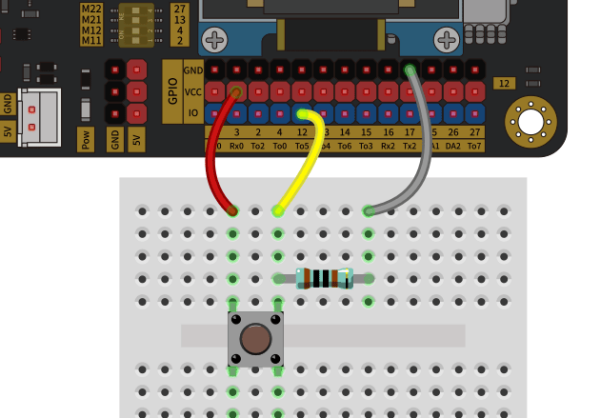 ESP32 for Arduino,电路如图所示，当按键保持按下状态时触发中...-乐乐答题编程考试答题平台